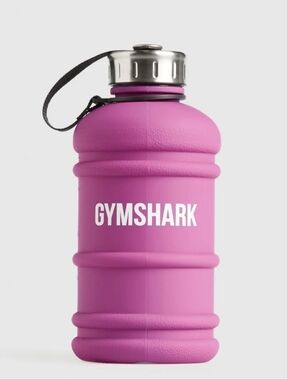 Gymshark Magenta Water Bottle with Silver Cap 1L, 32oz